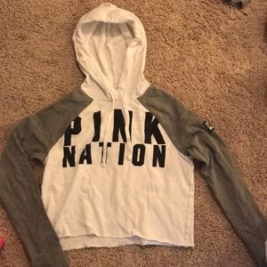 PINK cropped hoodie
